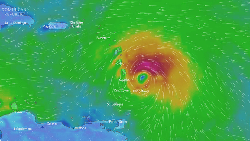 Шторм «Мария» усилился до урагана и движется к Карибам