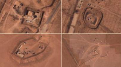 Кадры аэрофотосъёмки районов дислокации ИГ севернее Дейр эз-Зора