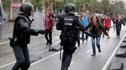 Беспорядки после референдума о независимости Каталонии, Барселона