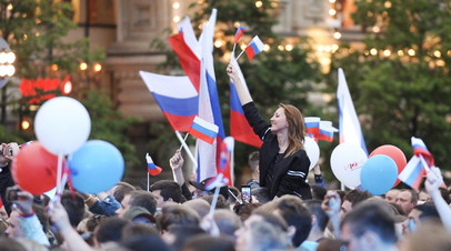 Праздничный концерт в честь Дня России на Красной площади