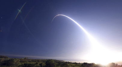 Пуск баллистической ракеты Minuteman III