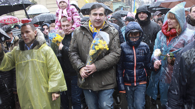 «Марш возмущённых»: в Киеве прошёл митинг сторонников Саакашвили