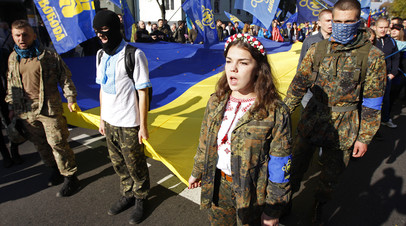 Сторонники украинской партии «Свобода»