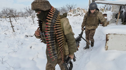 Вооружённые силы Украины на линии фронта около города Авдеевки