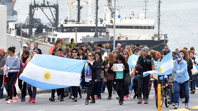 Надежда на чудо: семьи пропавших аргентинских моряков попросят Путина не прекращать поиски подлодки «Сан-Хуан»