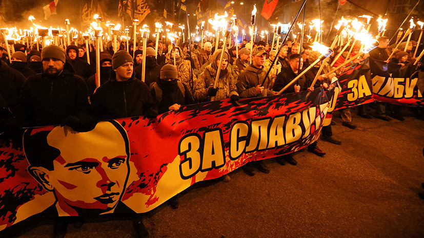 «Нацизм как часть идеологии»: на Украине прошли шествия в честь дня рождения Бандеры