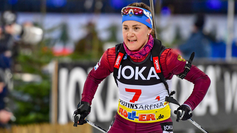 Юрлова-Перхт заняла шестое место в спринте на этапе КМ по биатлону в Антхольце 