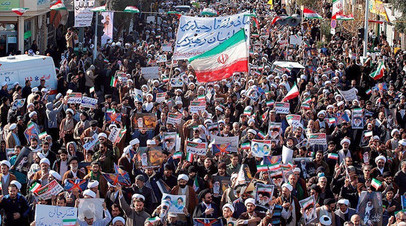 Проправительственный митинг в Иране, 3 января 2018 года