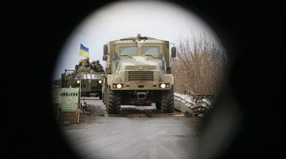 Украинский военный конвой 