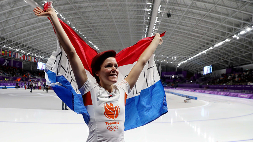 Голландская конькобежка Тер Морс завоевала золото на дистанции 1000 м на ОИ-2018