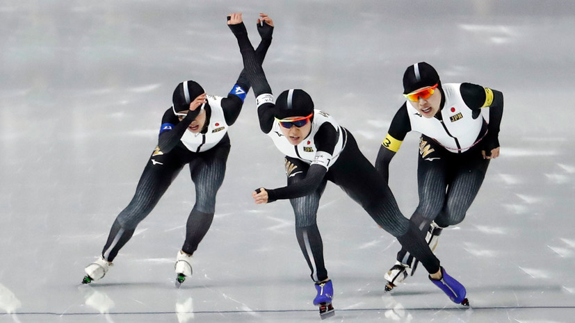 Японские конькобежки завоевали золото в командной гонке на ОИ-2018, установив олимпийский рекорд