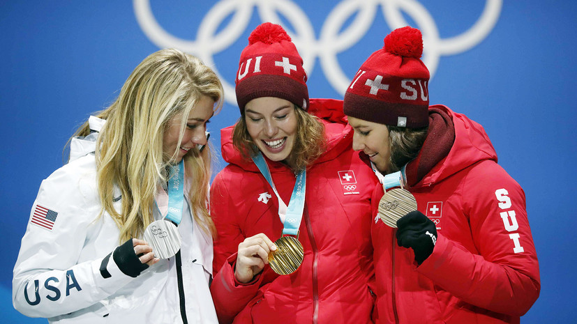 Сборная Швейцарии по горнолыжному спорту завоевала золото ОИ в командных соревнованиях