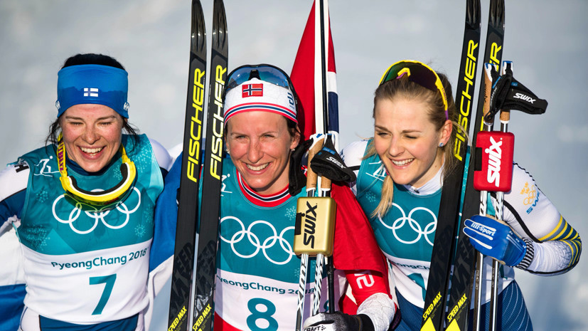 Норвежская лыжница Бьорген выиграла марафон на 30 км и стала восьмикратной чемпионкой ОИ