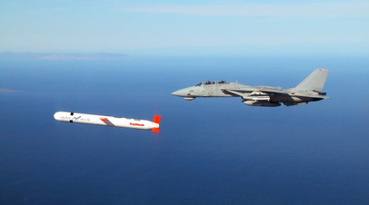 Испытания американской крылатой ракеты «Томагавк» в Калифорнии