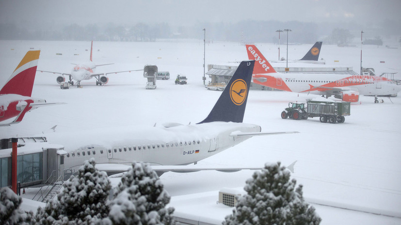 Аэропорт Женевы приостановил работу из-за морозов