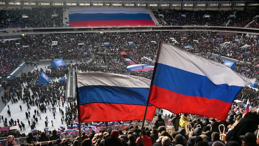 МВД: более 130 тысяч человек участвуют в митинге в поддержку Путина в Москве