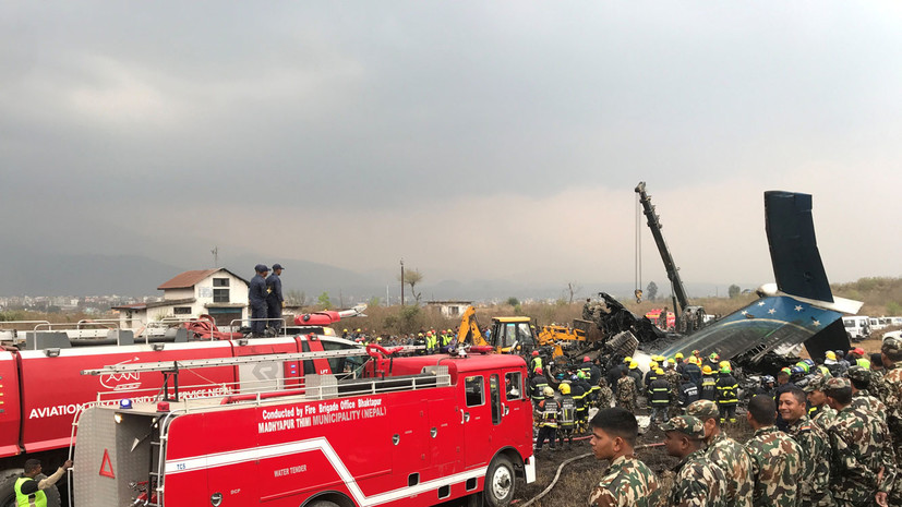 Полиция подтвердила гибель 38 человек в результате крушения самолёта в Катманду