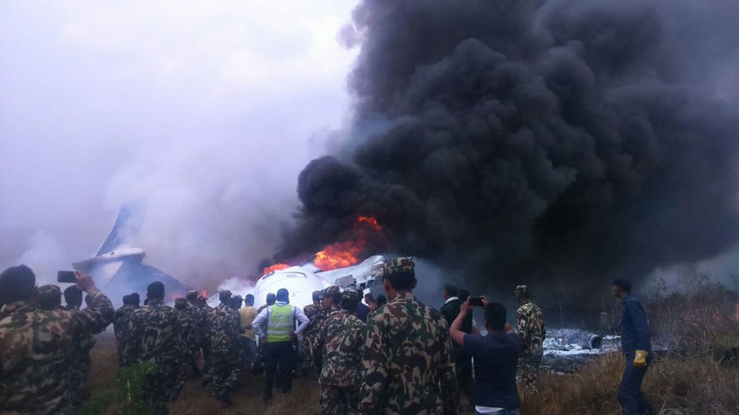 В Катманду обнаружили тела погибших на месте крушения самолёта