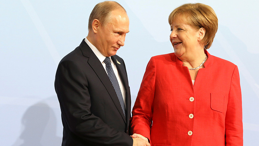 Путин поздравил Меркель с переизбранием на пост канцлера Германии