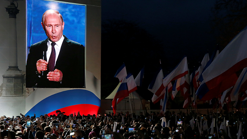 Путин поблагодарил крымчан за решение о воссоединении с Россией