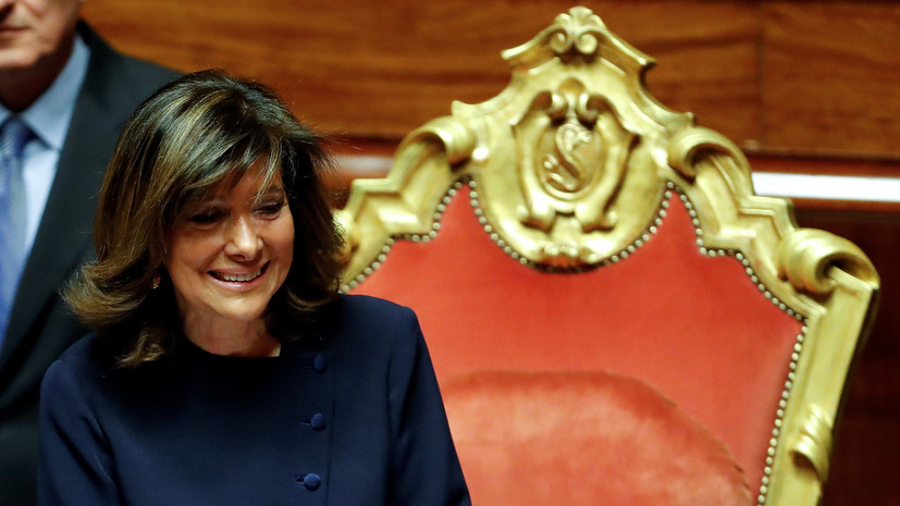 Сенат Италии впервые возглавит женщина