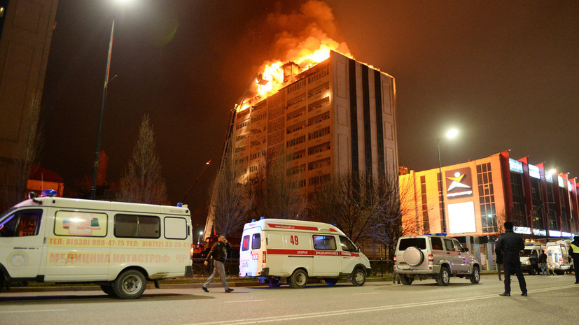В Грозном ликвидировали пожар в многоэтажном доме