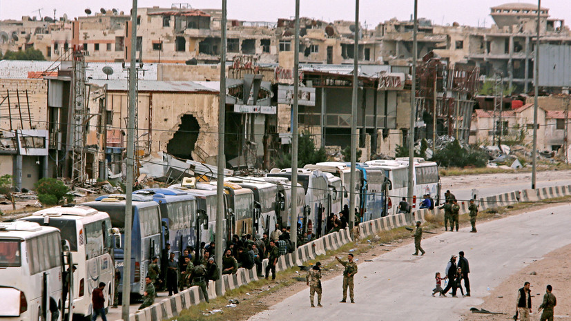 Минобороны: около 6,4 тысячи боевиков и членов их семей покинули Восточную Гуту 27 марта