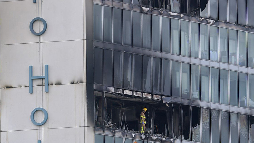В Дублине произошёл крупный пожар в отеле