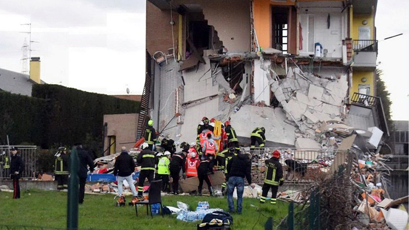 СМИ: В Италии при взрыве газа в жилом доме пострадали девять человек