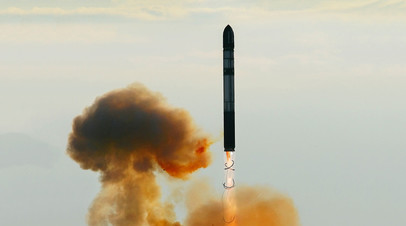 Запуск ракеты РС-20 «Воевода»