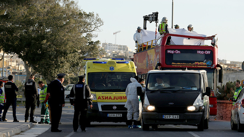 На Мальте в ДТП с участием автобуса погибли два человека