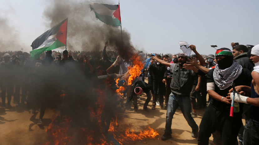 В ходе столкновений с израильской армией пострадали 130 палестинцев