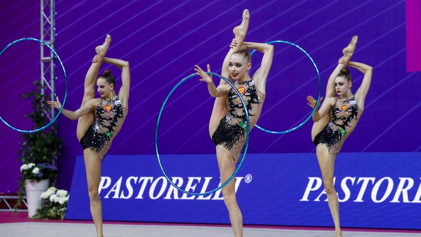 Россиянки завоевали бронзу в групповом многоборье на этапе КМ по художественной гимнастике