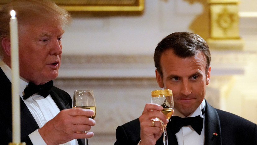 Трамп произнёс тост в честь дружбы Франции и США
