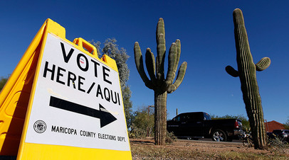 Избирательный участок в штате Аризона, США 