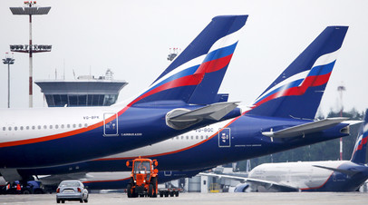Самолёты авиакомпании  «Аэрофлот» в аэропорту Шереметьево