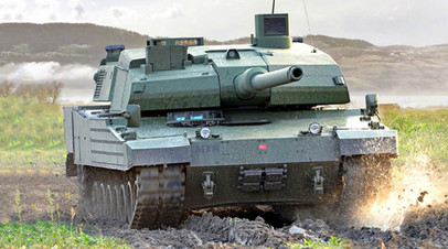 Турецкий танк Altay на испытаниях 