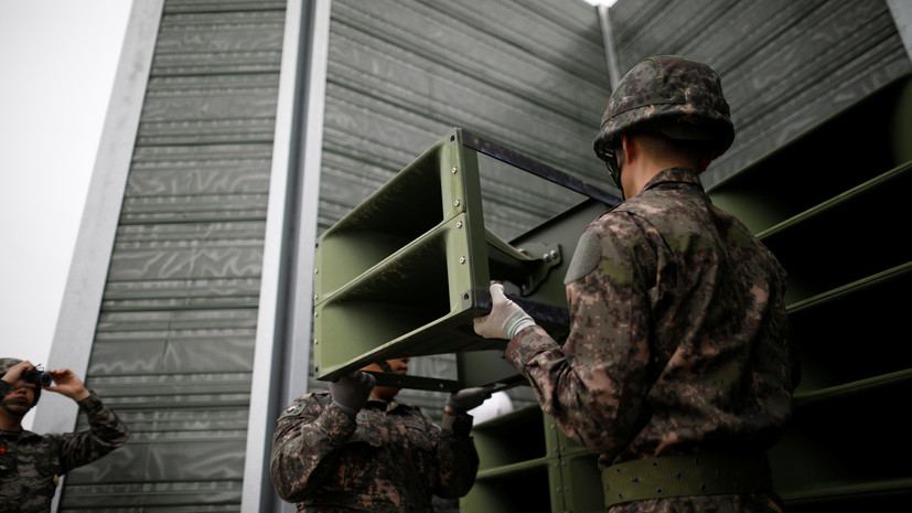 Южнокорейские военные начали демонтаж громкоговорителей на границе с КНДР