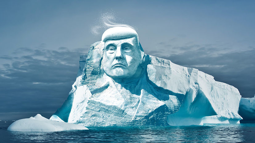 Экологи заявили о намерении создать в Арктике 35-метровую голову Трампа изо льда