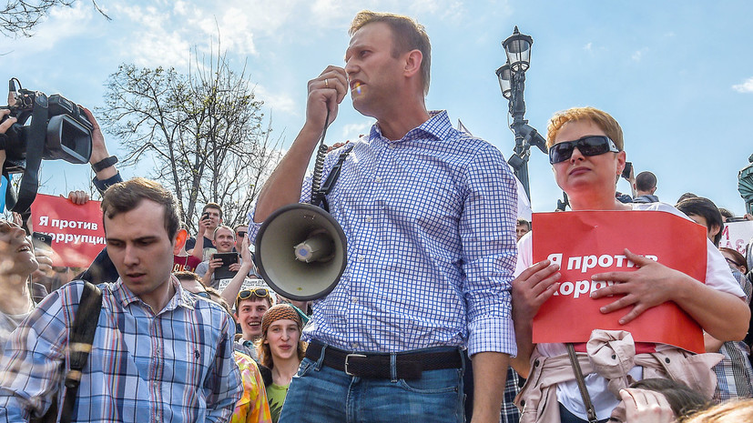 В МВД заявили о задержании Навального в ходе несогласованной акции в Москве