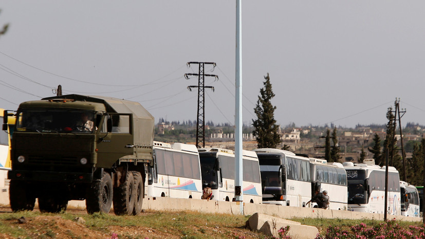 Почти 8 тысяч боевиков с семьями покинули зону деэскалации «Хомс» в Сирии за сутки