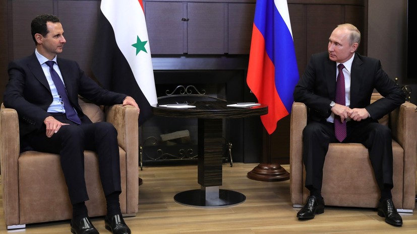 Путин поздравил Асада с успехами сирийской армии в борьбе с террористами