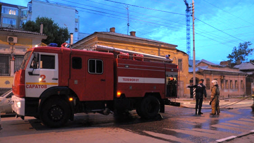 В Саратовской области произошло возгорание пассажирского автобуса