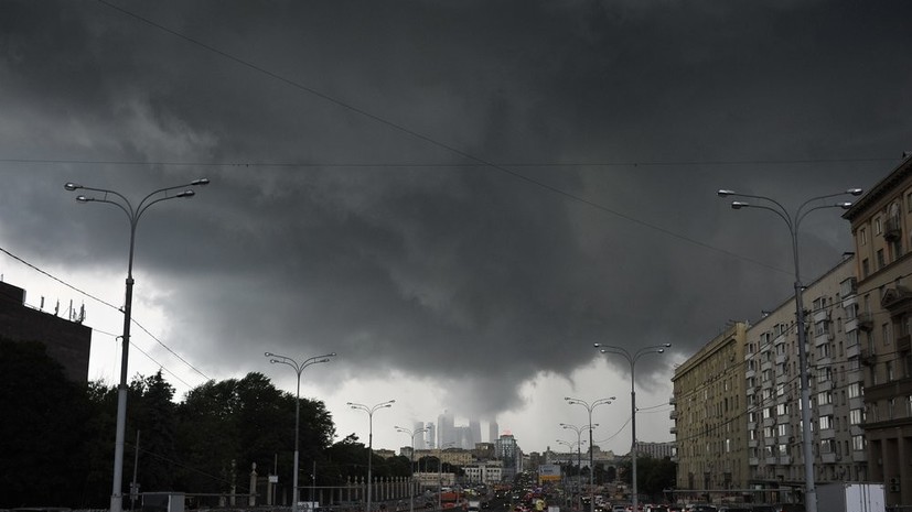 МЧС предупредило о грозе и усилении ветра в ближайшие часы в Москве