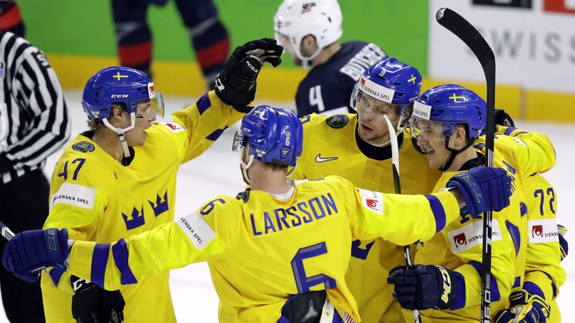 Сборная Швеции забросила шесть безответных шайб команде США в полуфинале ЧМ