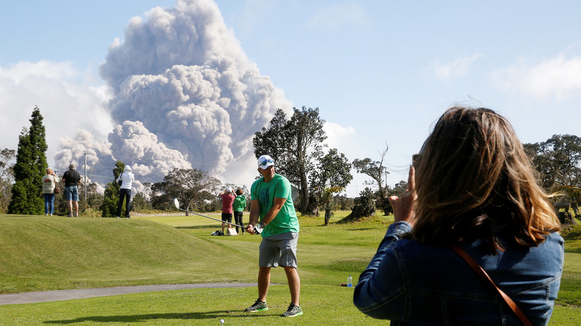На Гавайях из-за извержения вулкана пострадал местный житель