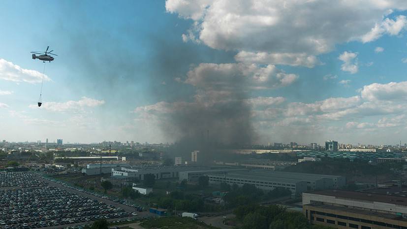 Пожар на складе макулатуры в Москве ликвидирован