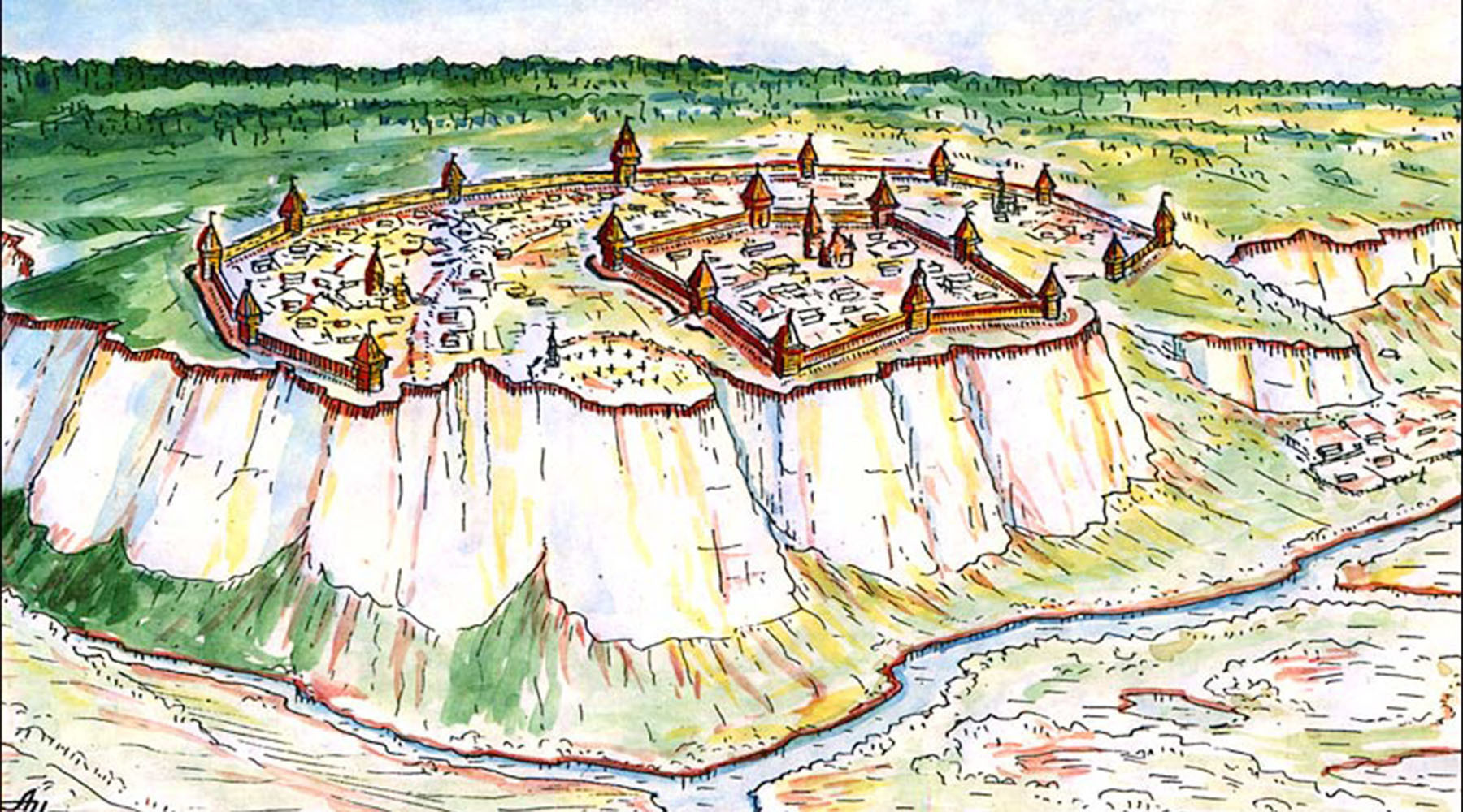 Древнерусский город xi в. Белгородская крепость в 17 веке. Белгородская крепость Белгород. Крепость Белгород 16 век. Белгородская крепость на меловой горе.