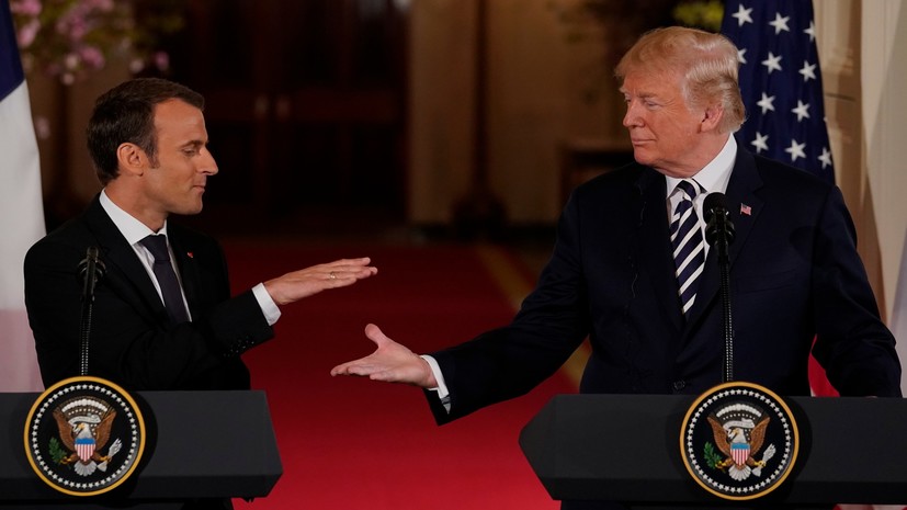 Трамп указал Макрону на необходимость уравновесить торговлю США с Европой