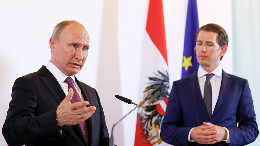 Путин проинформировал канцлера Австрии о том, как Россия видит урегулирование в Донбассе